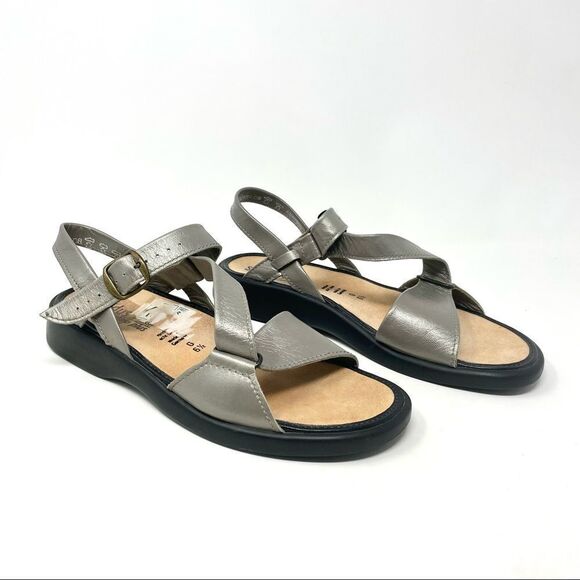 SOLIDUS Natura Plus Taupe Metallic Comfort Sandals Size UK 6.5G/ 39 Narrow - Picture 2 of 10